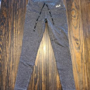 Grey Thermal athletic ankle length leggings